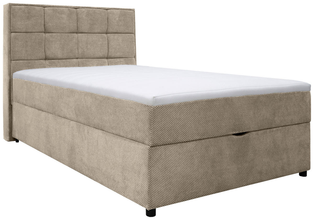 BOXBETT 120/200 cm  in Creme  - Creme, MODERN, Holz/Holzwerkstoff (120/200cm) - MID.YOU