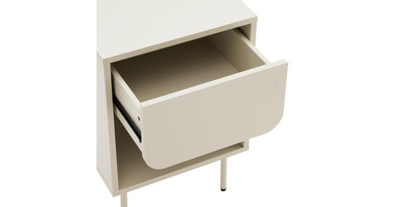 NACHTKÄSTCHEN 40/60/40 cm  in Seidengrau  - Seidengrau, Design, Holzwerkstoff/Metall (40/60/40cm) - Xora