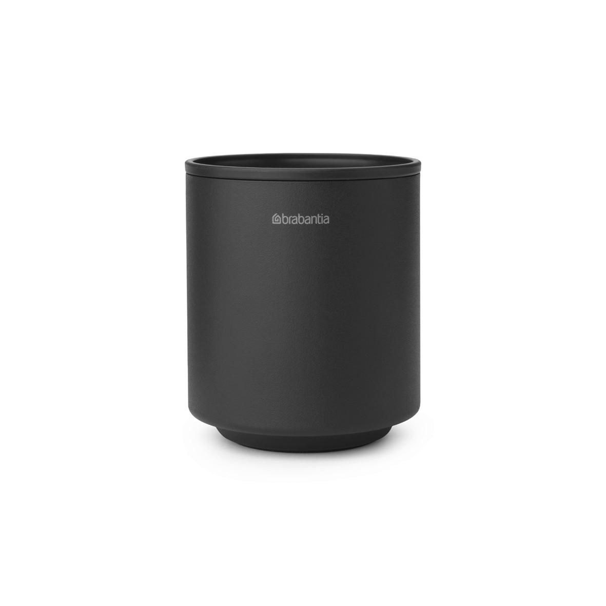 ZAHNPUTZBECHER MINDSET  - Grau, Basics, Kunststoff/Metall (8.1/9.4/8.1cm) - Brabantia