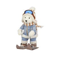 VÁNOČNÍ FIGURKA - bílá/modrá, Basics, plast (31/27/46cm)