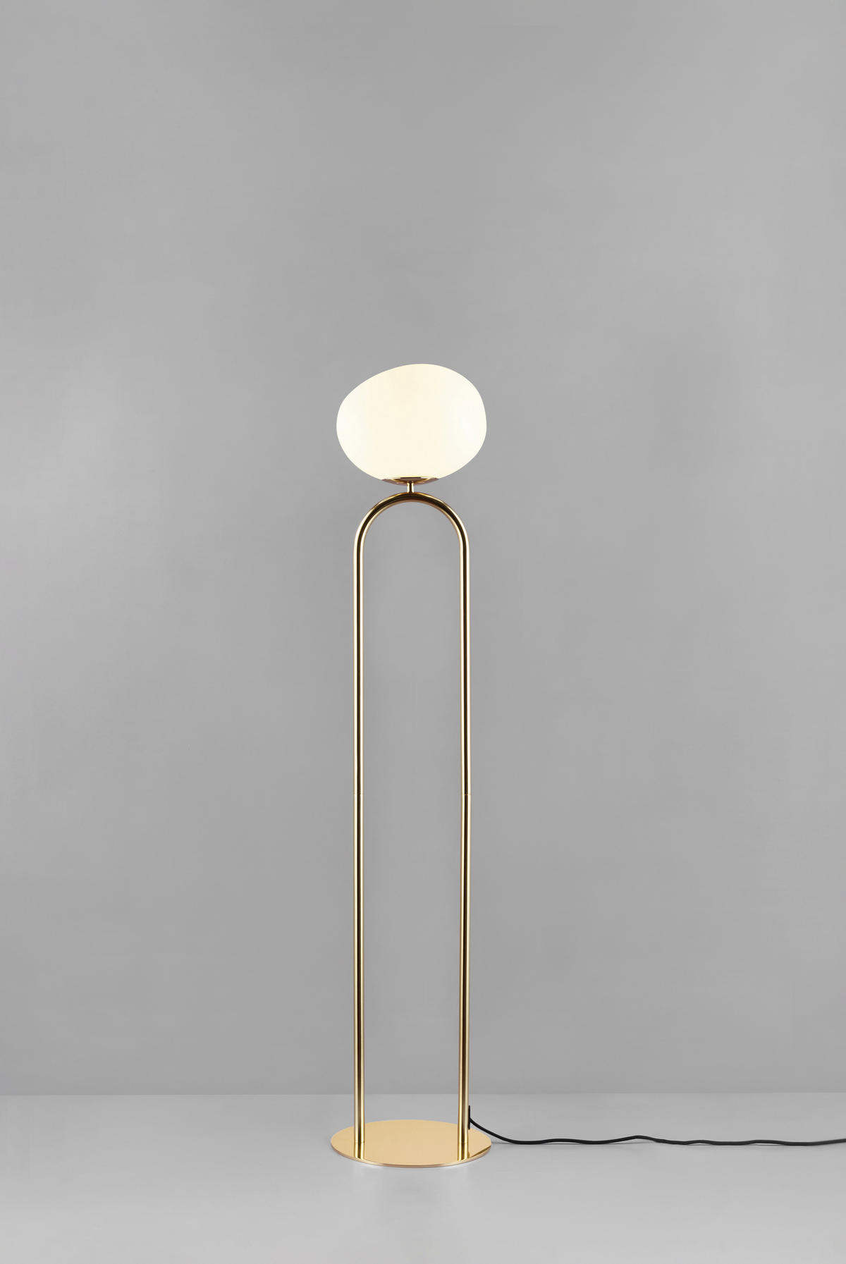 STEHLEUCHTE Shapes Stehla 28/135 cm   - Messingfarben/Weiß, KONVENTIONELL, Glas/Metall (28/135cm) - Nordlux