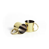 BECHERSET  2-teilig  - Goldfarben, Basics, Metall (13,7/8,9/9cm)