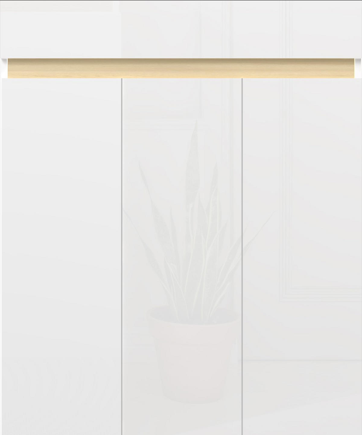 SCHUHSCHRANK  in 94/114/35 cm  - Eichefarben/Weiß Hochglanz, Design, Holzwerkstoff (94/114/35cm) - MID.YOU