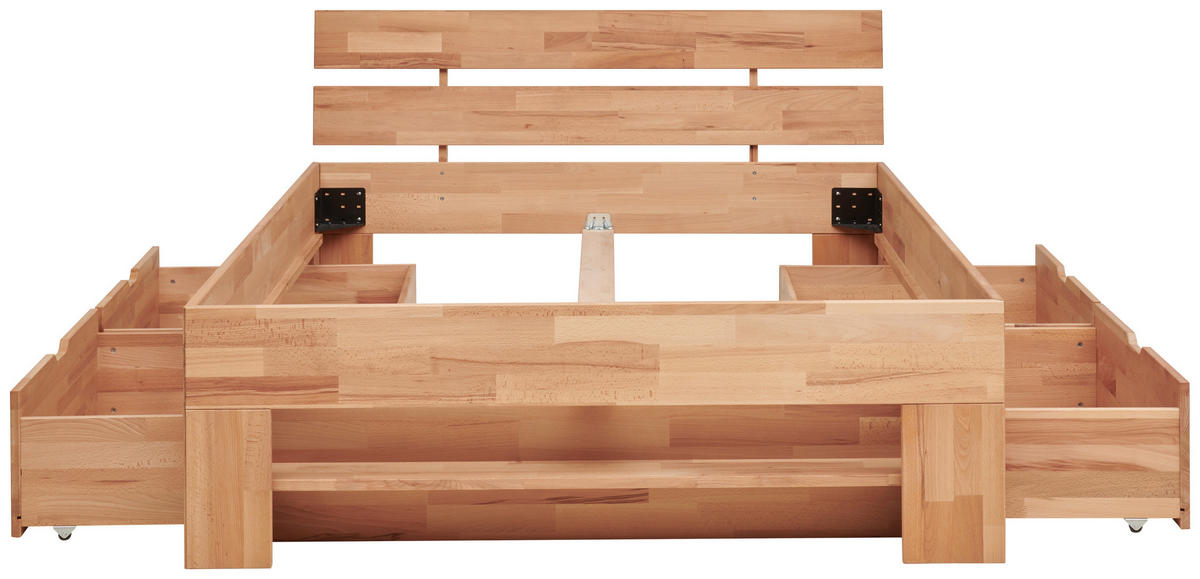 POSTELJA S PREDALOM 140 cm   x 200 cm  , barve bukve  - barve bukve, Natur, les (140/200cm) - Livetastic