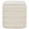 HOCKER Vliesstoff, Bouclé Weiß  - Weiß, Trend, Textil (41/39/46cm) - Xora