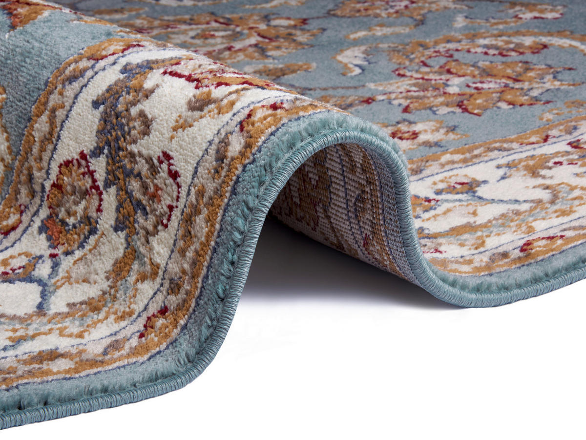 FLACHWEBETEPPICH 160/235 cm Luxor Creme, Mintgrün  - Creme/Mintgrün, Design, Kunststoff/Textil (160/235cm)