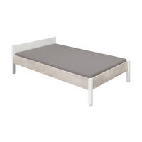 BETT 90/200 cm  in Weiss, Silbereichenfarben   - Weiss/Silbereichenfarben, Basics, Holzwerkstoff (90/200cm) - Paidi