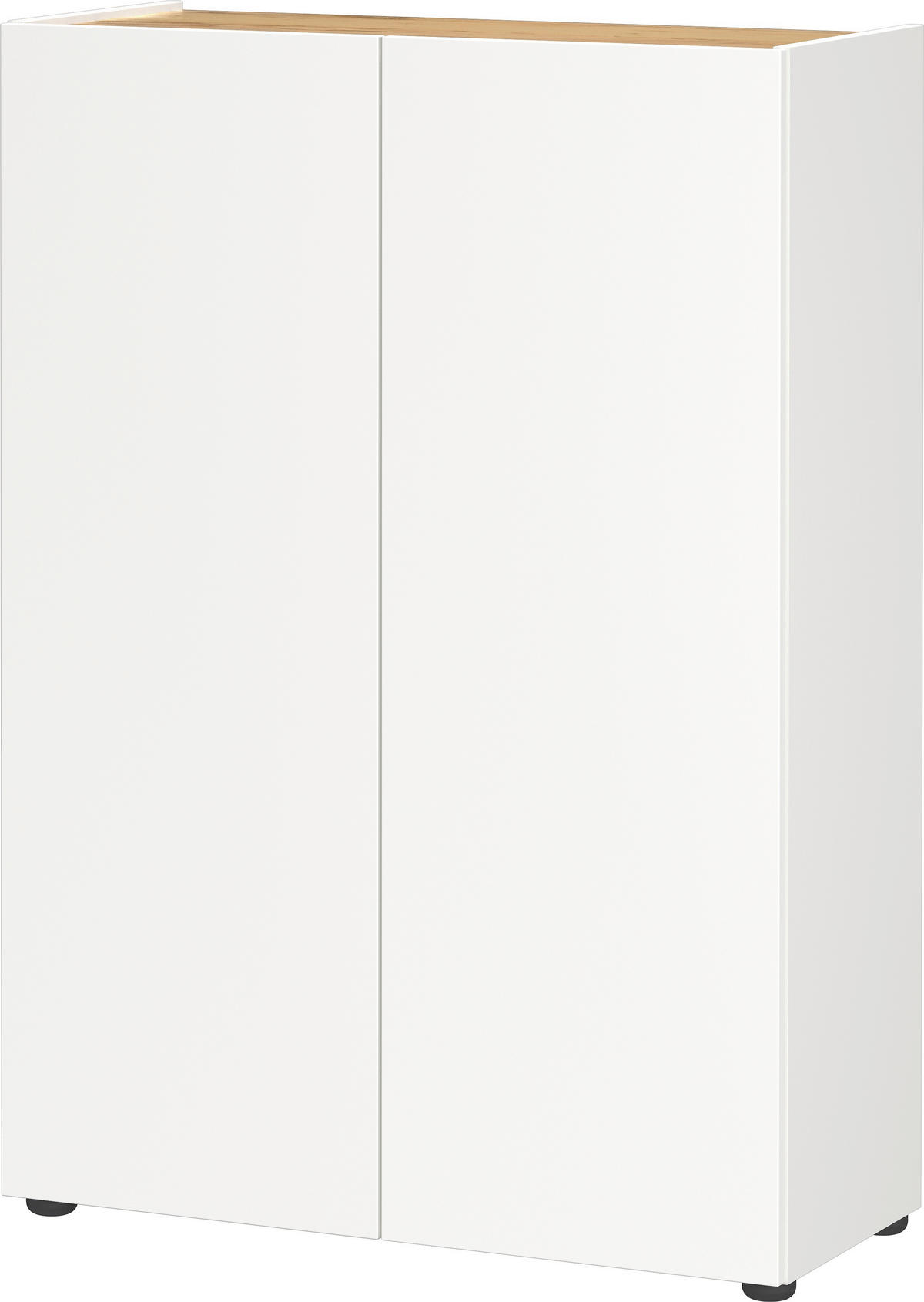 GARDEROBE 2-teilig  in 74/200/33 cm  - Eichefarben/Weiß, Design, Holzwerkstoff (74/200/33cm) - Germania