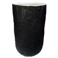 VÁZA, keramika, 27 cm - černá, Basics, keramika (16/27/16cm)