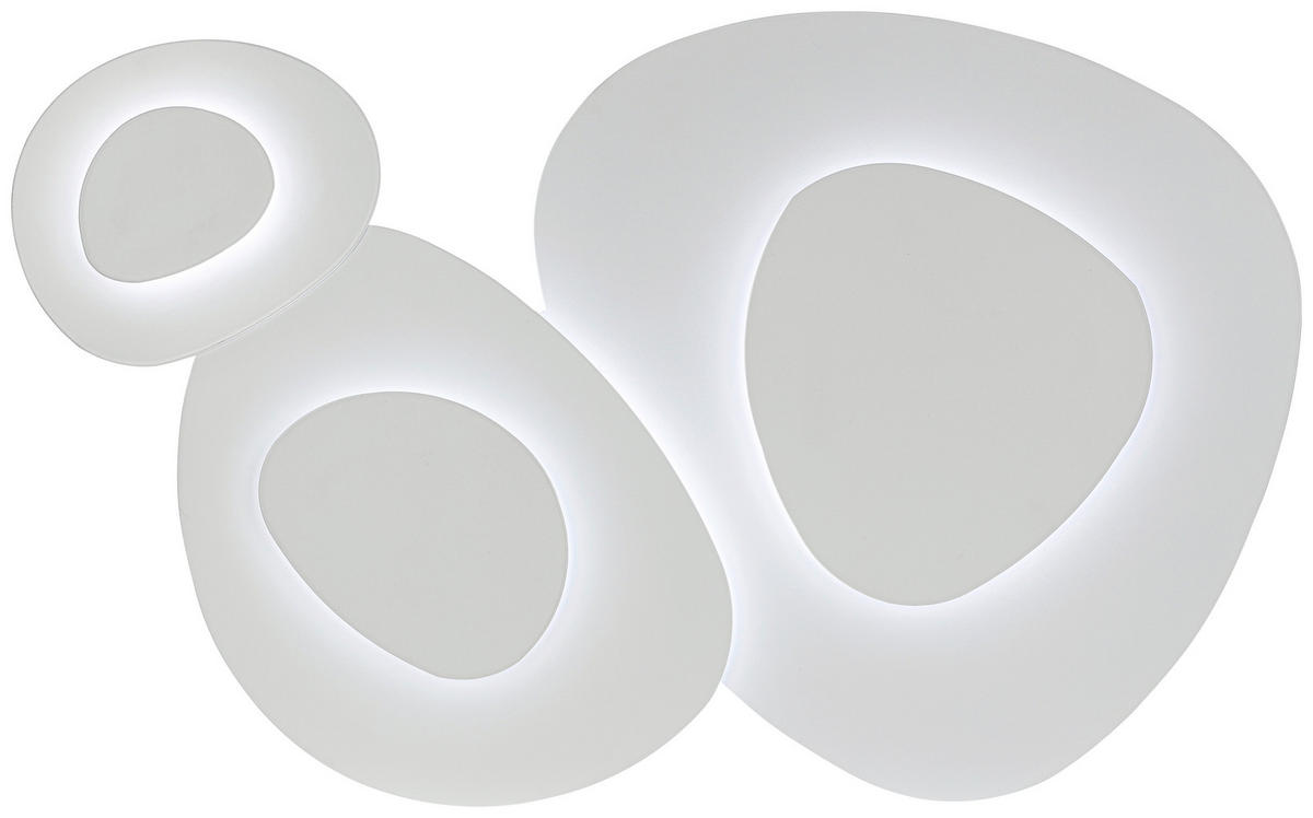 DECKENLEUCHTE    60/45/6 cm  - Weiß, Design, Kunststoff/Metall (60/45/6cm) - Collet's Monde