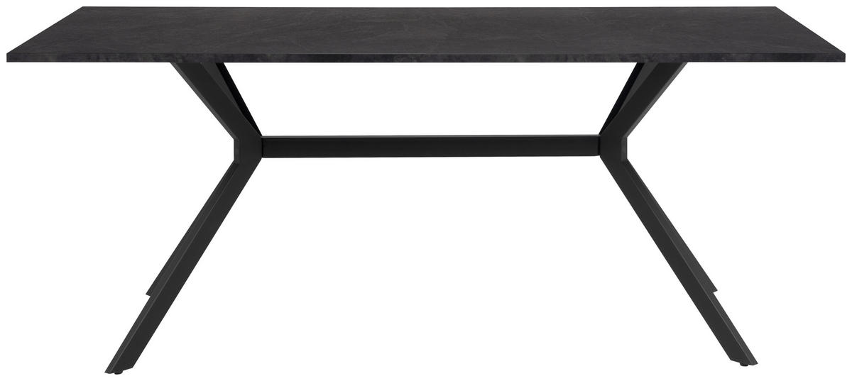 TABLE in Holzwerkstoff 180/90/75 cm   - couleur d'ardoise/noir, Basics, métal/matériau de bois (180/90/75cm) - MID.YOU