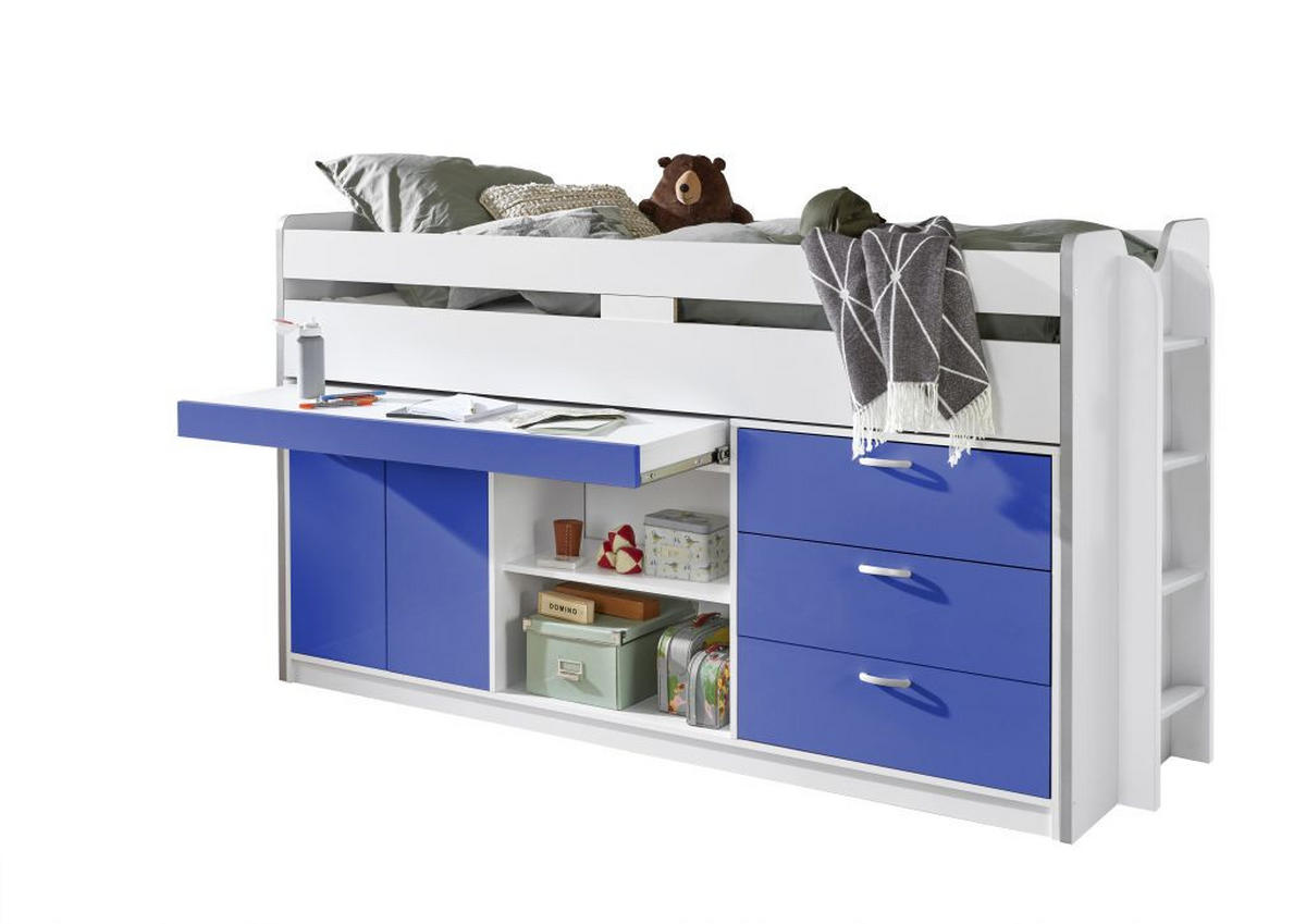 SREDNJE VISOKI KREVET  bijela   - bijela, Moderno, drvni materijal (90/200cm) - Livetastic