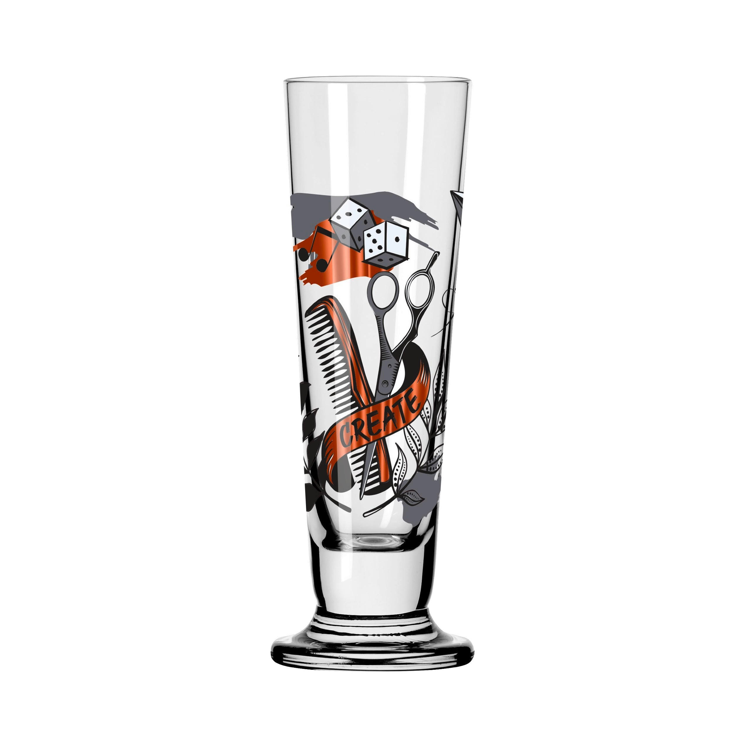 SCHNAPSGLAS 52 ml  - Schwarz/Weiß, LIFESTYLE, Glas (3,5/3,5/11,3cm) - Ritzenhoff