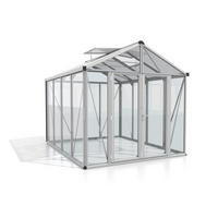 GEWÄCHSHAUSBAUSATZ - Alufarben, Basics, Glas/Kunststoff (258/250/316cm)