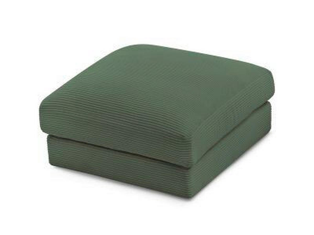 HOCKER LEONARD Cord Dunkelgrün  - Dunkelgrün/Schwarz, MODERN, Kunststoff/Textil (86/43/86cm)