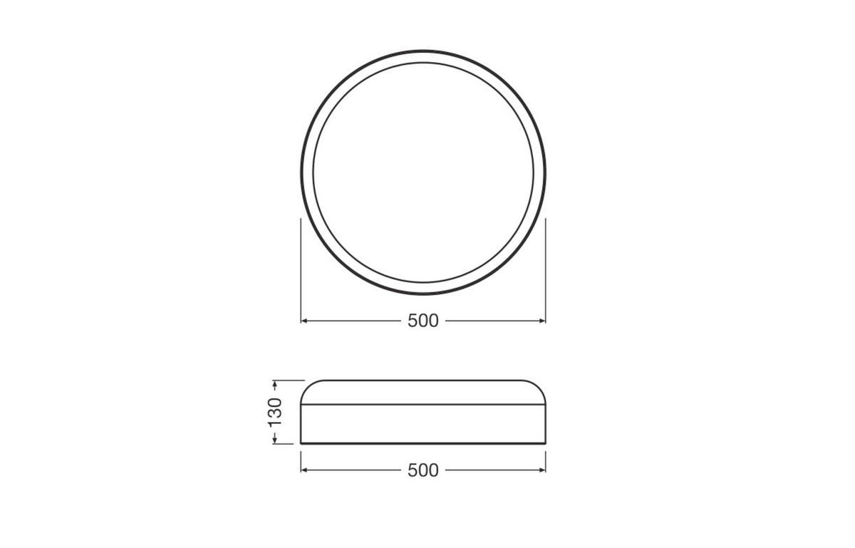 LED-DECKENLEUCHTE 50/13 cm   - Braun, Natur, Naturmaterialien/Metall (50/13cm) - Osram