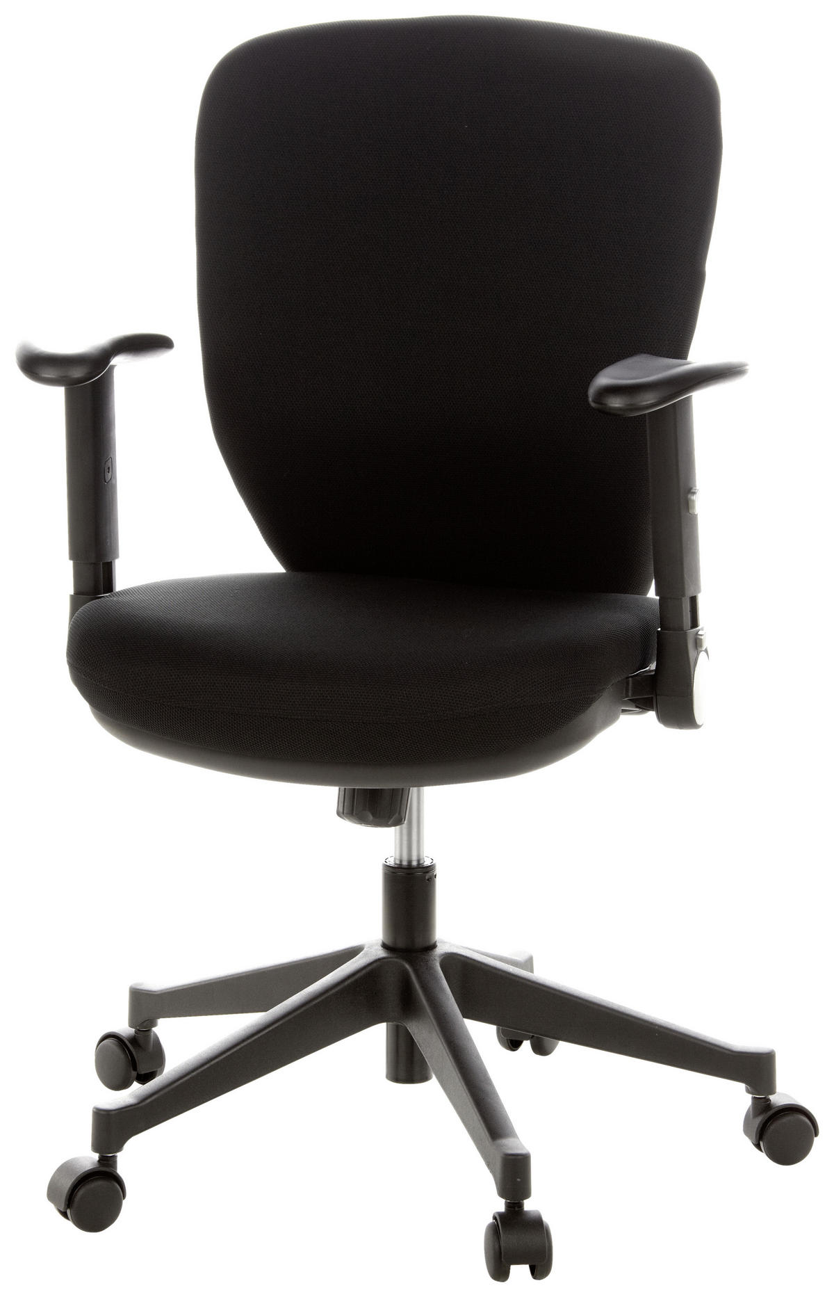 OTOČNÁ ŽIDLE, plochá tkanina, černá - černá, Moderní, kov/textil (58/103/48cm) - MID.YOU
