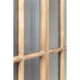 VITRINE  in massiv Pappel Grau, Naturfarben, Hellbraun - Hellbraun/Naturfarben, Design, Glas/Holz (97/187/39cm) - Ambia Home