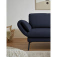 ECKSOFA  in Flachgewebe Blau Armteilverstellung, Relaxfunktion, Drehsitzfunktion  255-365/175-224 cm  - Blau/Schwarz, Design, Textil/Metall (255-365/175-224cm) - Dieter Knoll
