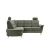 ECKSOFA in Chenille Grün  - Chromfarben/Grün, Konventionell, Textil/Metall (184/231cm) - Livetastic