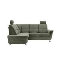 ECKSOFA in Chenille Grün  - Chromfarben/Grün, Konventionell, Textil/Metall (184/231cm) - Livetastic