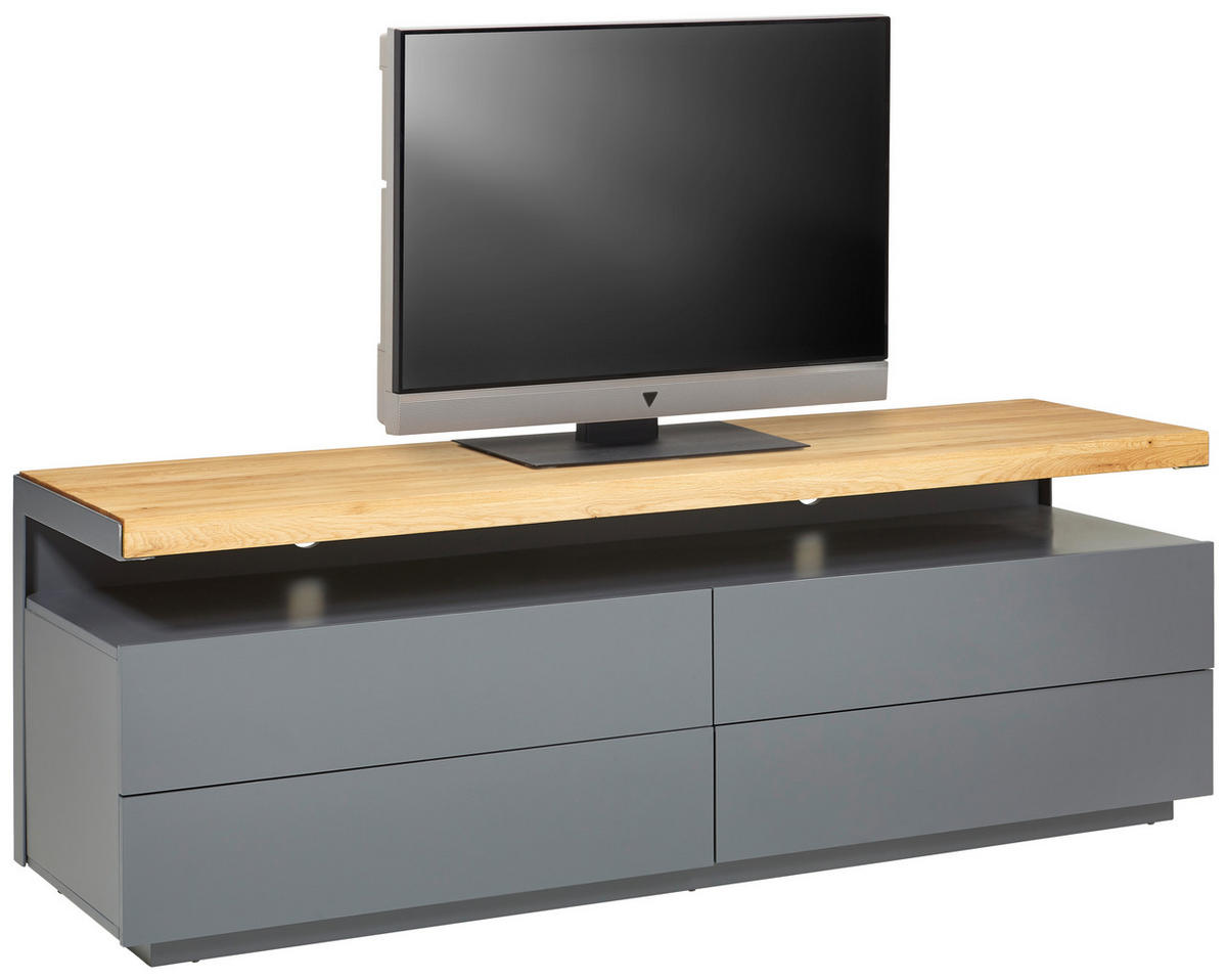 LOWBOARD  in 170/57/47 cm  - Eichefarben/Grau, Design, Holz/Holzwerkstoff (170/57/47cm) - Novel