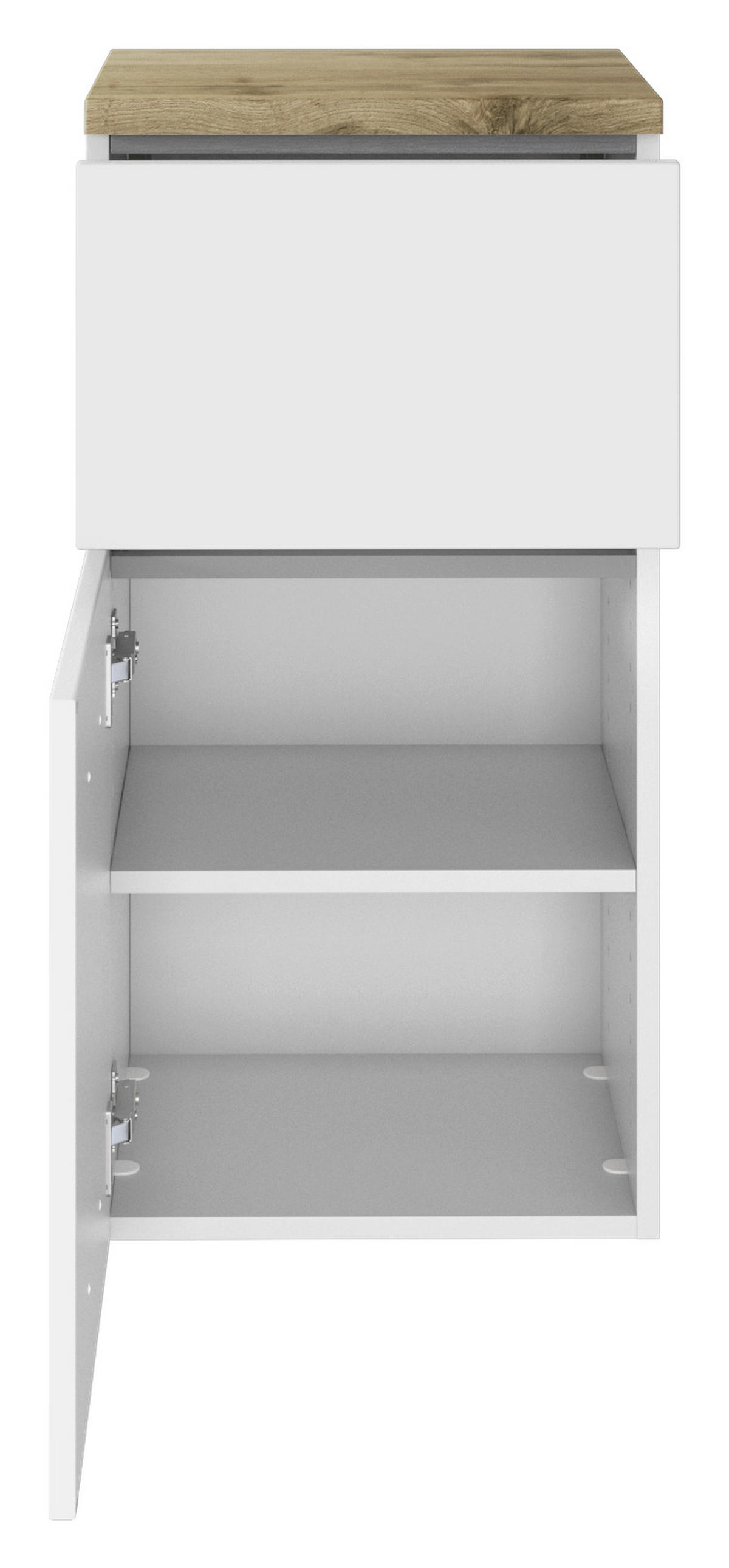 UNTERSCHRANK 40/79/35 cm   - Eichefarben/Silberfarben, Basics, Holzwerkstoff/Kunststoff (40/79/35cm) - Held