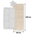 HOCHFLORTEPPICH 80/200 cm  - Beige, Basics, Textil (80/200cm) - Novel