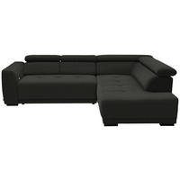 ECKSOFA in Struktur Schwarz  - Schwarz, Design, Kunststoff/Textil (284/205cm) - MID.YOU
