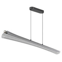 LED-HÄNGELEUCHTE 121/13,5/120 cm  - Klar/Anthrazit, Design, Kunststoff/Metall (121/13,5/120cm) - Globo