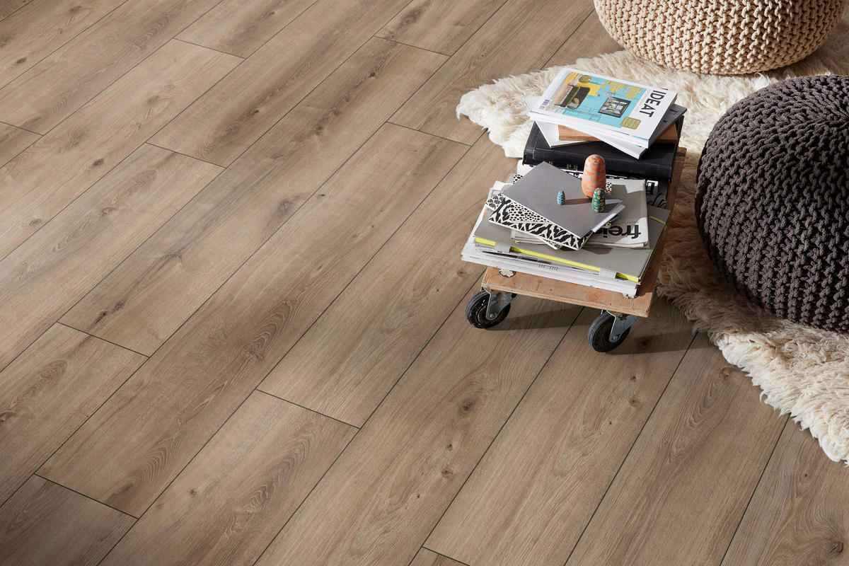 LAMINATBODEN Exquisit Plus  - Eichefarben, KONVENTIONELL, Holz (138.0/24.4/0.8cm)