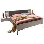 BETTANLAGE 180/200 cm  in Schieferfarben, Hellgrau, Dunkelgrau  - Schieferfarben/Dunkelgrau, KONVENTIONELL, Holzwerkstoff/Textil (180/200cm) - Novel
