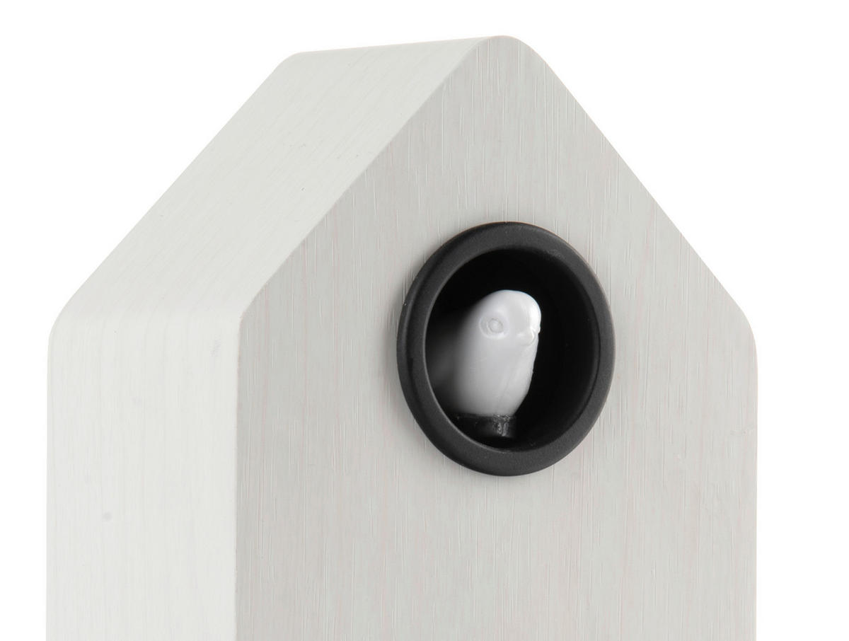 WECKER  Weiß  - Weiß, Basics, Holzwerkstoff (6/9/15.5cm) - Karlsson