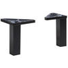 FUßSET  10 cm  - Schwarz, Basics, Kunststoff (10cm) - Xora