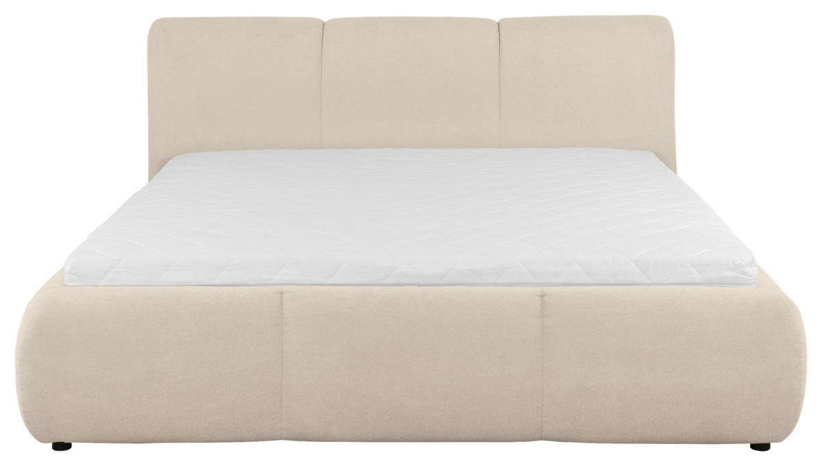 POLSTERBETT Lattenrost, Bettkasten 140/200 cm  in Beige  - Beige/Buchefarben, KONVENTIONELL, Holz/Kunststoff (140/200cm) - Boxxx