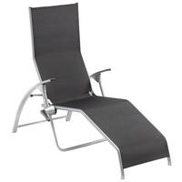 BÄDERLIEGE 73/120/180 cm  - Dunkelgrau/Silberfarben, Basics, Textil/Metall (73/120/180cm) - Kettler