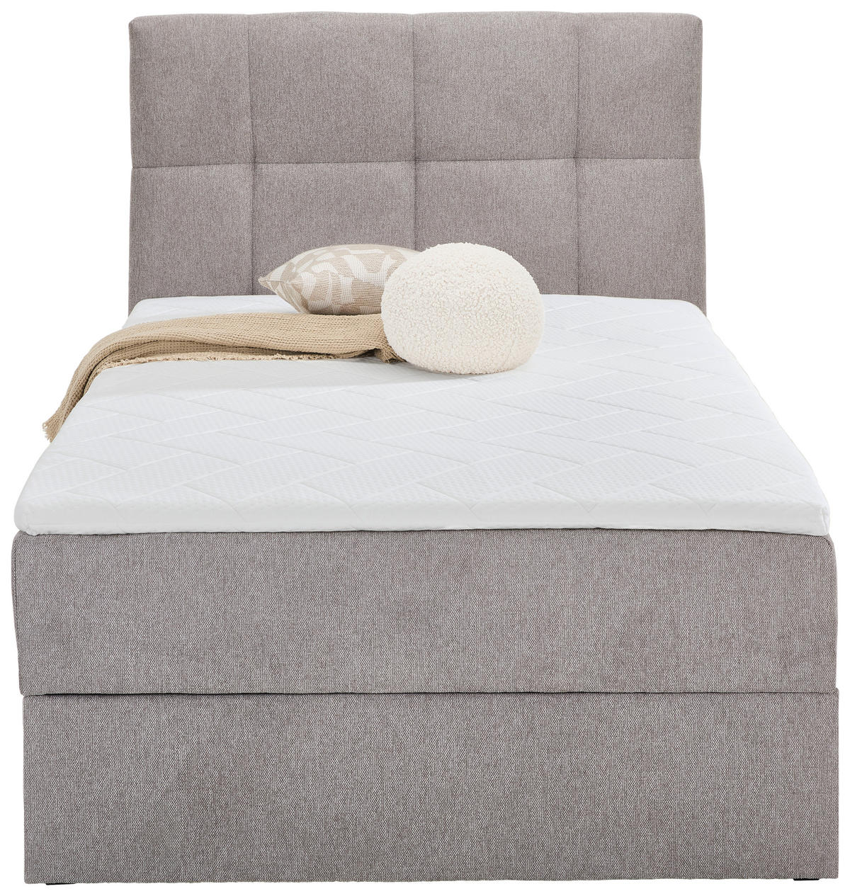 BOXBETT 90/200 cm  in Hellgrau  - Hellgrau, KONVENTIONELL, Textil (90/200cm) - Boxxx