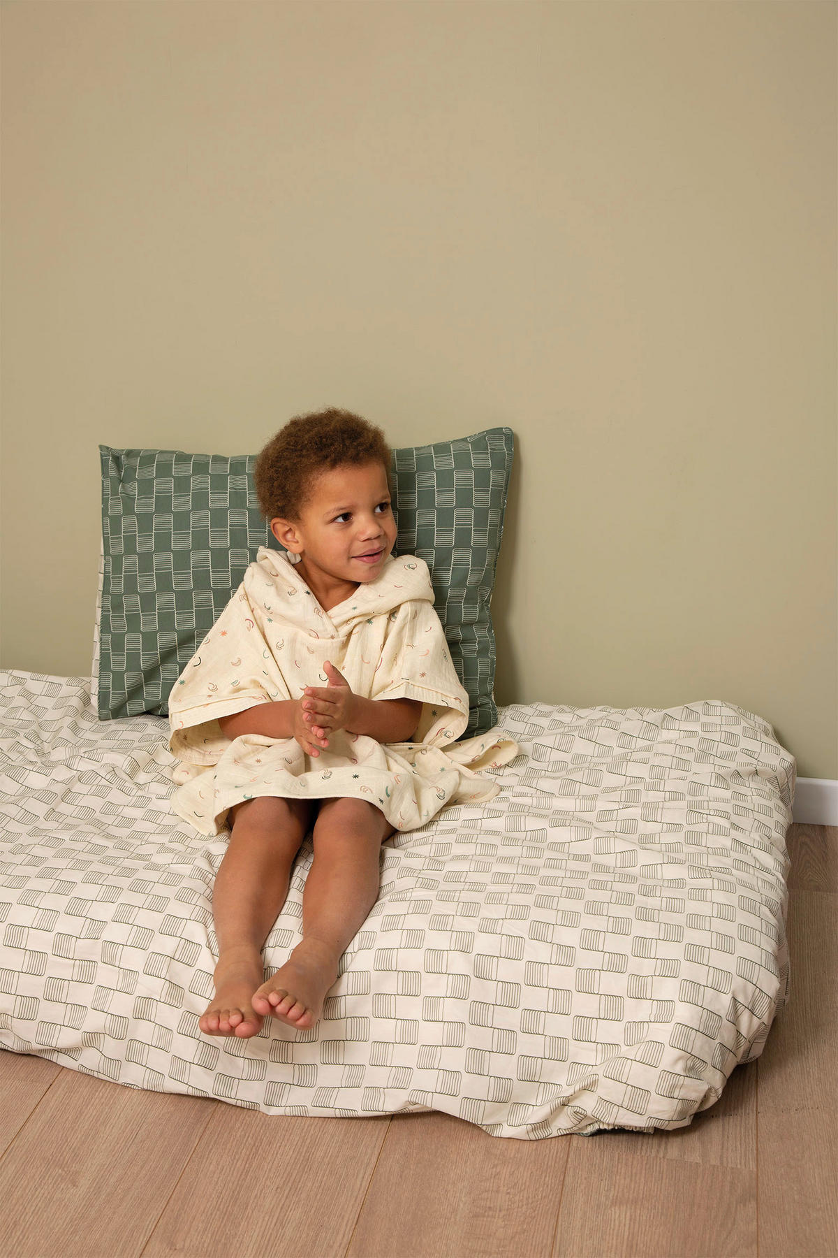 KINDERSPANNBETTTUCH 70/145 cm   - Dunkelgrün/Weiß, Basics, Textil (70/145cm) - Witlof for Kids