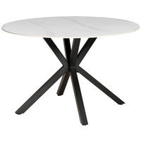 ESSTISCH Metall, Keramik  - Weiss/Schwarz, Lifestyle, Keramik/Metall (118/76/118cm) - MID.YOU