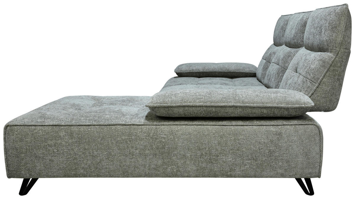 ECKSOFA Grau Chenille  - Schwarz/Grau, Design, Kunststoff/Textil (314/162cm) - Livetastic