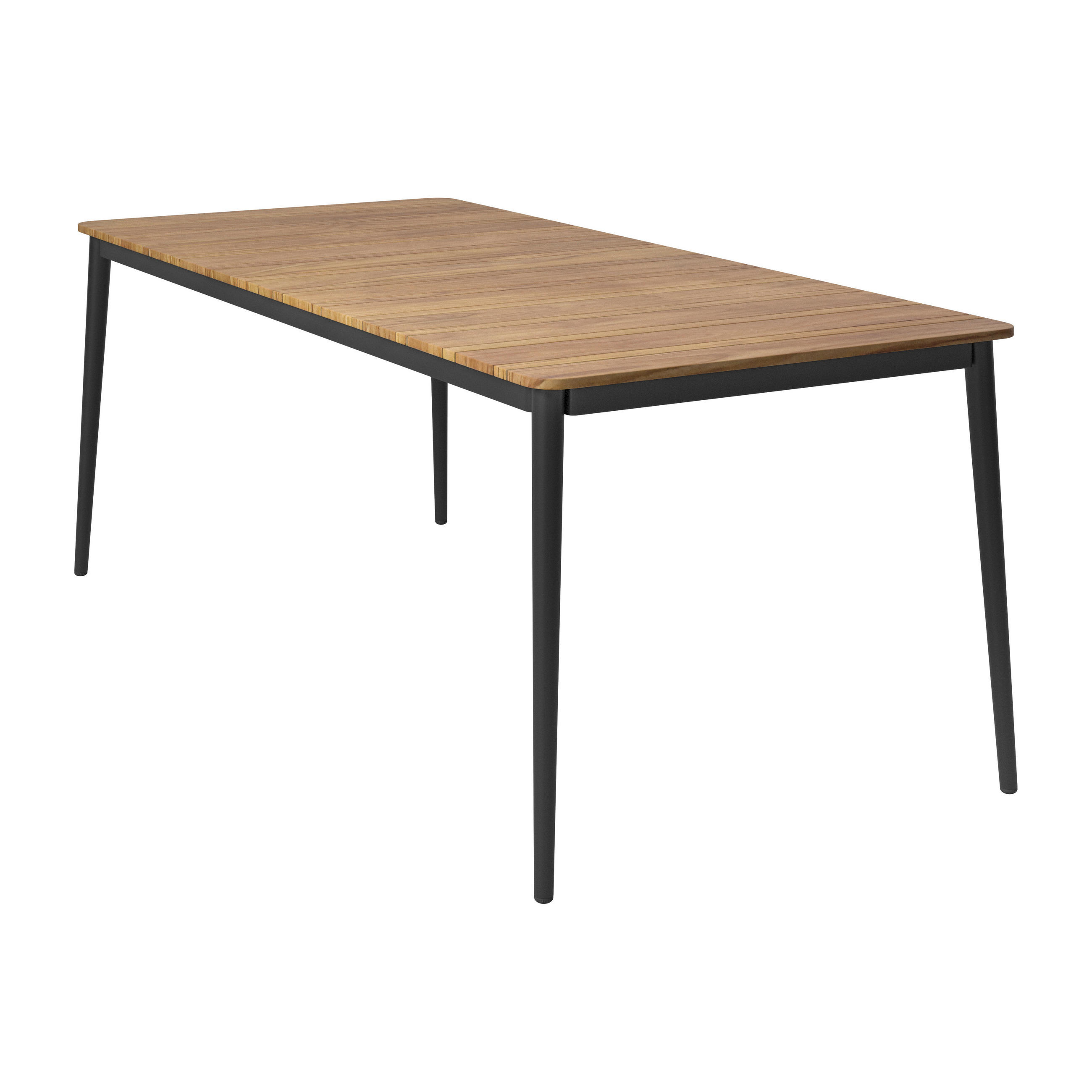 Masă Pentru Grădină   - gri închis/culoare lemn tec, Romantik / Landhaus, lemn/metal (200/90/74cm) - Ambia Garden