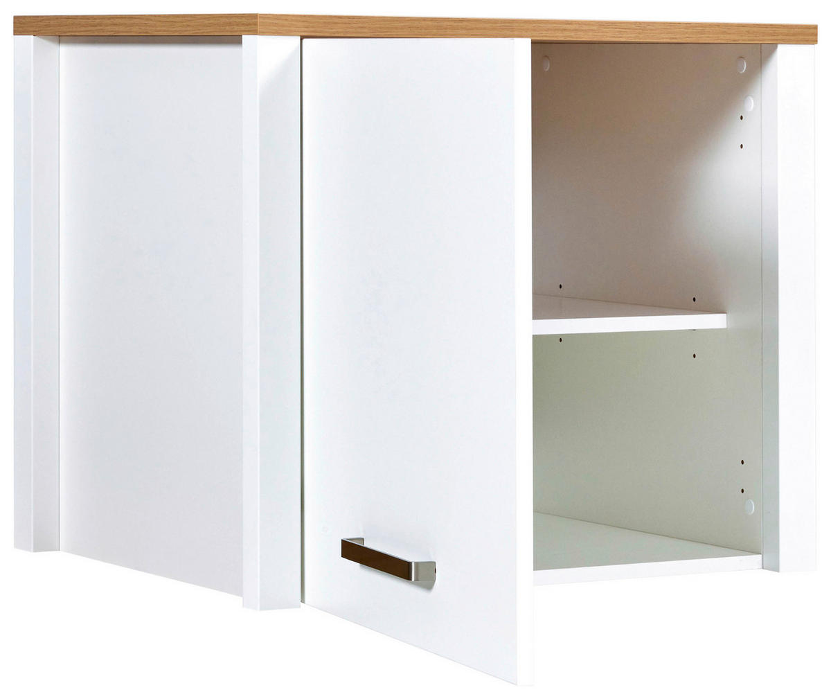AUFSATZSCHRANK 70/60/60 cm   - Silberfarben/Weiß, MODERN, Holzwerkstoff/Metall (70/60/60cm) - home24