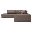 ECKSOFA in Cord Braun  - Schwarz/Braun, KONVENTIONELL, Kunststoff/Textil (250/314cm) - Carryhome