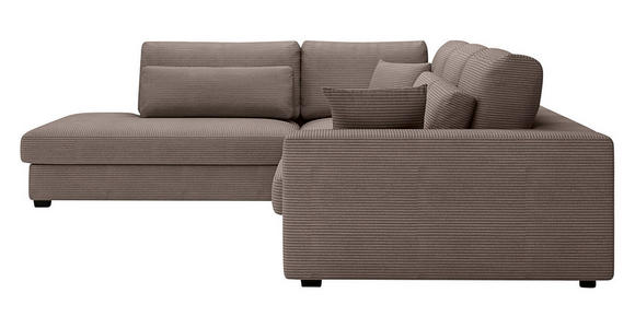 ECKSOFA in Cord Braun  - Schwarz/Braun, KONVENTIONELL, Kunststoff/Textil (250/314cm) - Carryhome