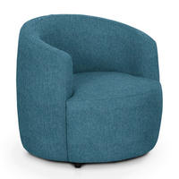 COCKTAILSESSEL Chenille Blau  - Blau/Schwarz, Design, Kunststoff/Textil (81/74/81cm) - Livetastic