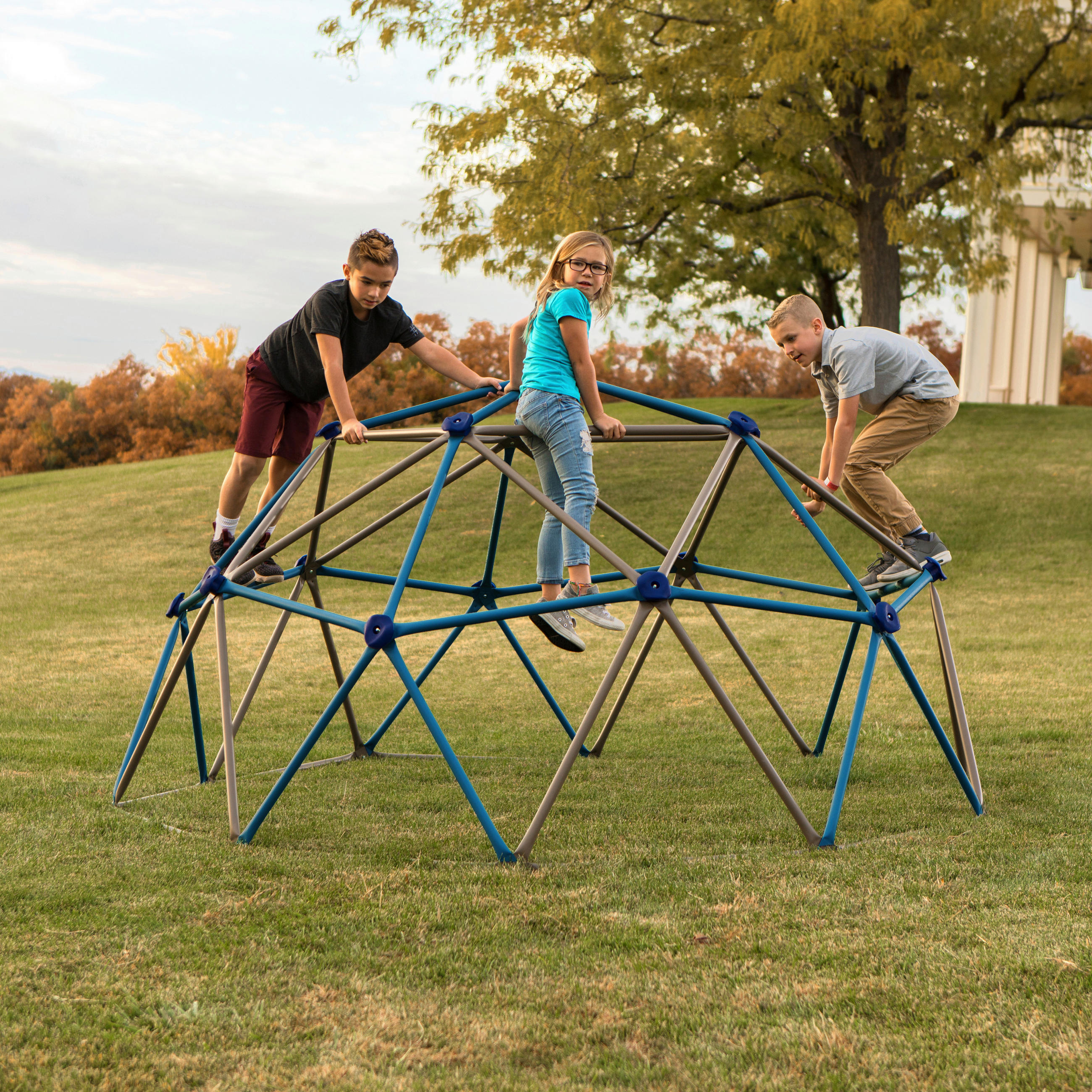 Thumbnail - Ambia Garden Klettergerüst Geodome, Blau, Braun, Metall, 137 cm, Spielzeug, Kinderspielzeug, Sonstiges Spielzeug