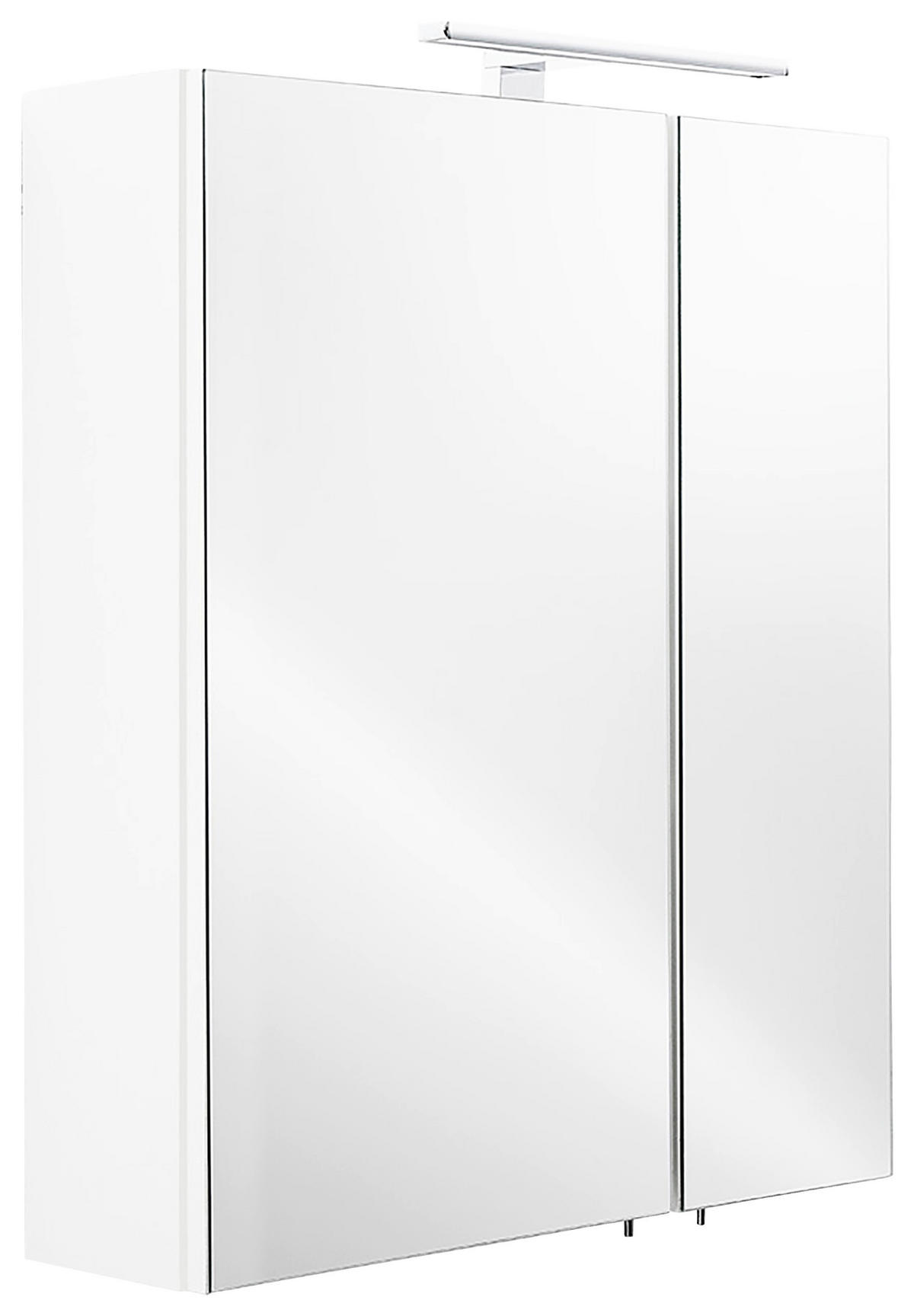 SPIEGELSCHRANK 60/68/16 cm  - Weiß, Basics, Glas/Holzwerkstoff (60/68/16cm) - MID.YOU