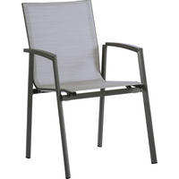 STAPELSESSEL in Metall, Textil Anthrazit, Silberfarben  - Anthrazit/Silberfarben, Basics, Textil/Metall (57/89/65cm) - Stern