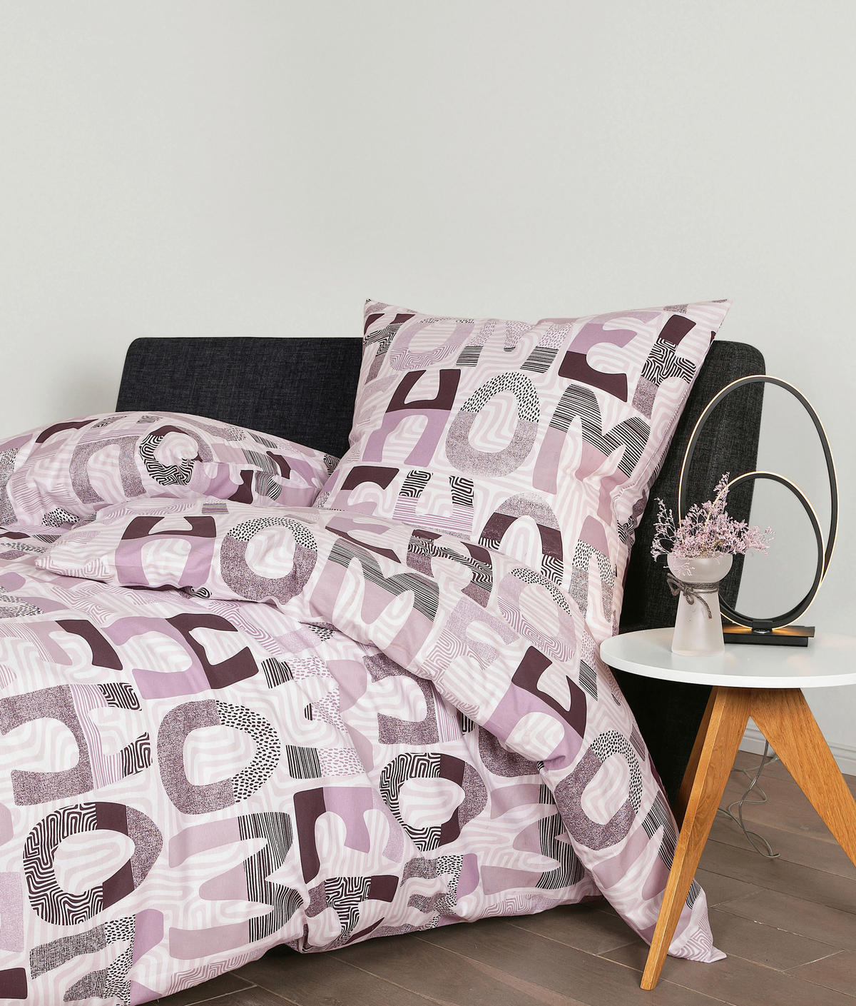 BETTWÄSCHE Makosatin 155/220 cm  - Beere, Basics, Textil (155/220cm) - Janine