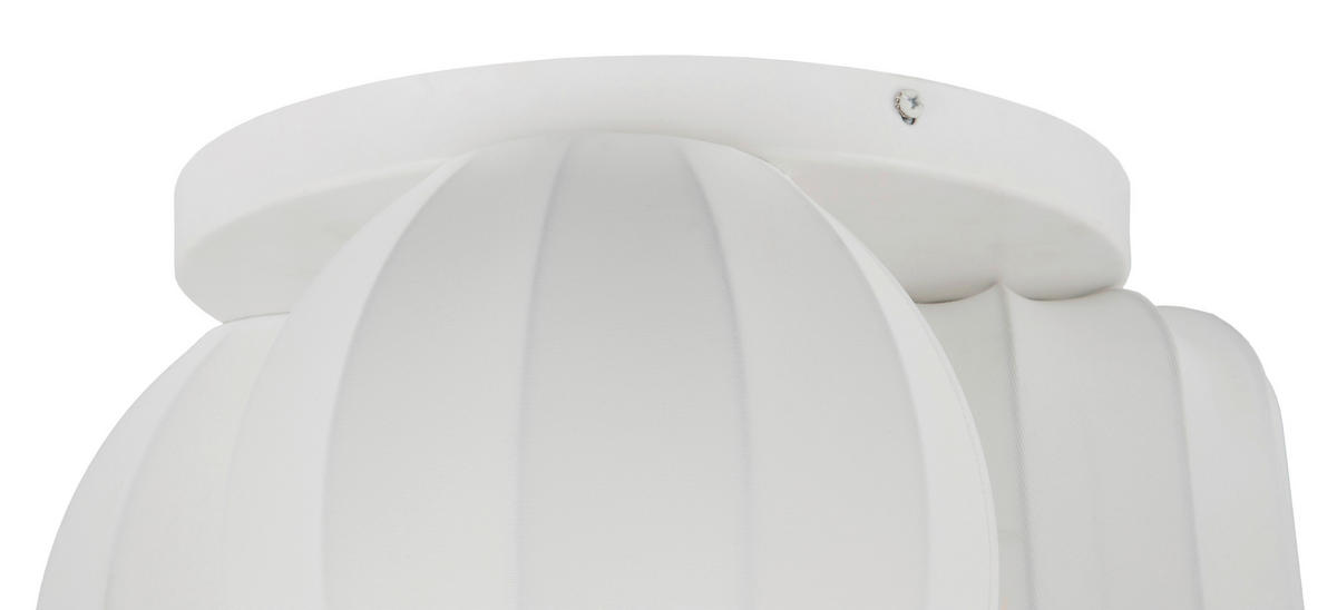 DECKENLEUCHTE  36,5/32,5 cm    - Weiß, Design, Textil/Metall (36,5/32,5cm) - Collet's Monde